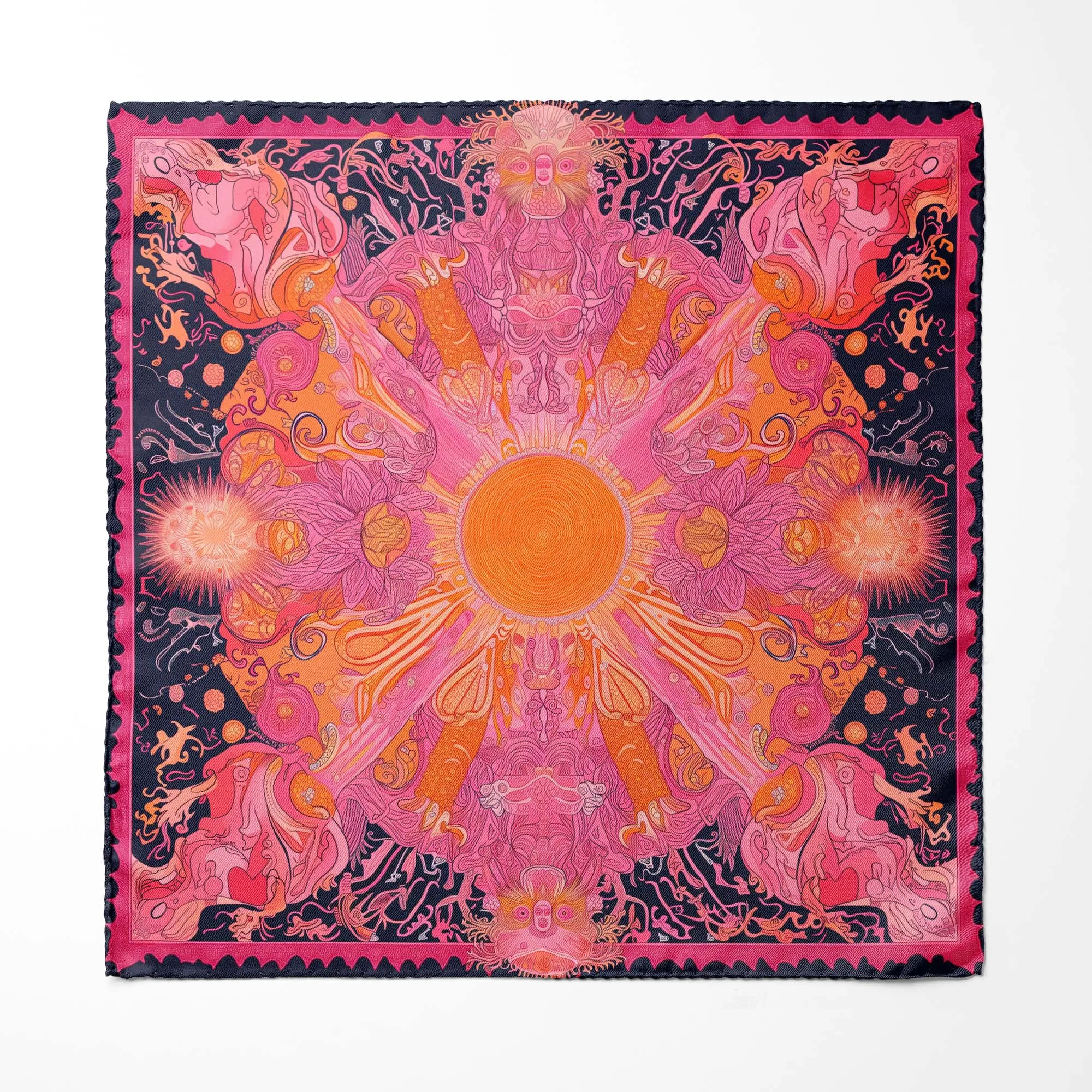 OLIVER MICHAEL SILK POCKET SQUARE