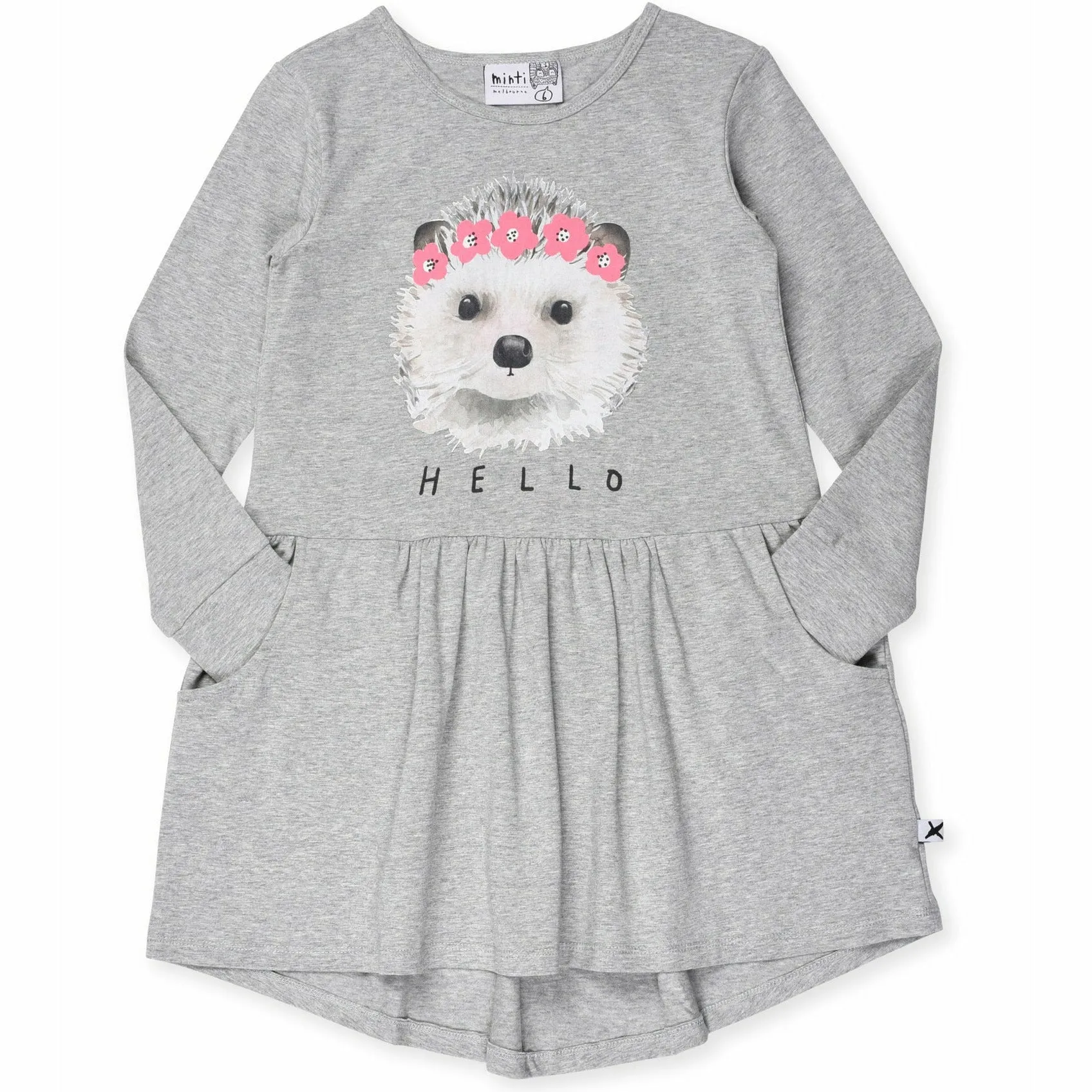 Painted Hedgehog Dress - Grey Marle