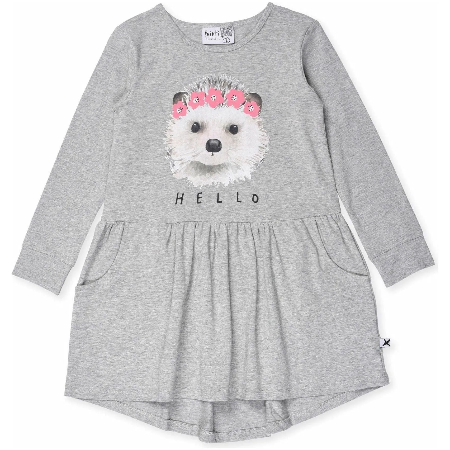 Painted Hedgehog Dress - Grey Marle