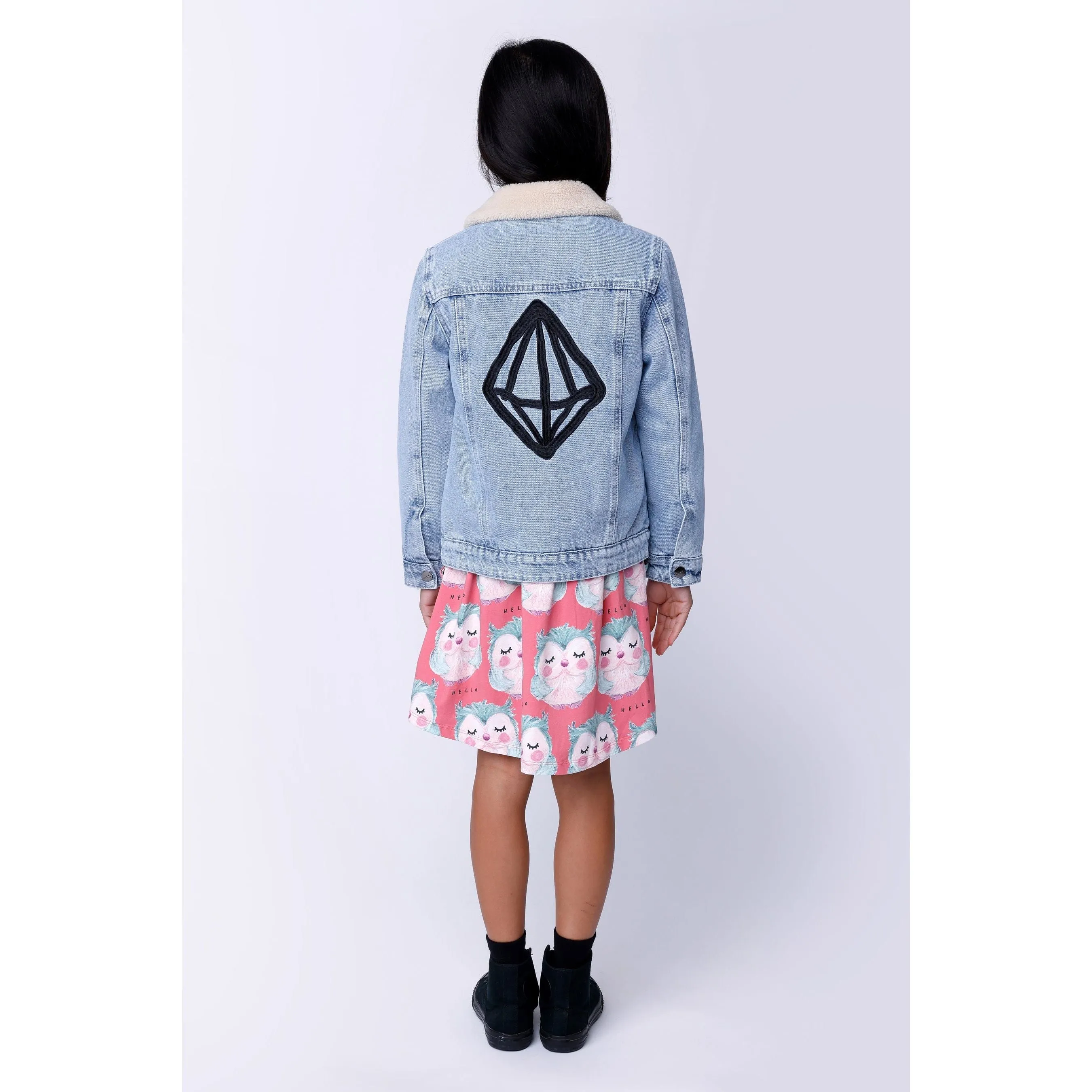 Painted Owls Dress - Pink