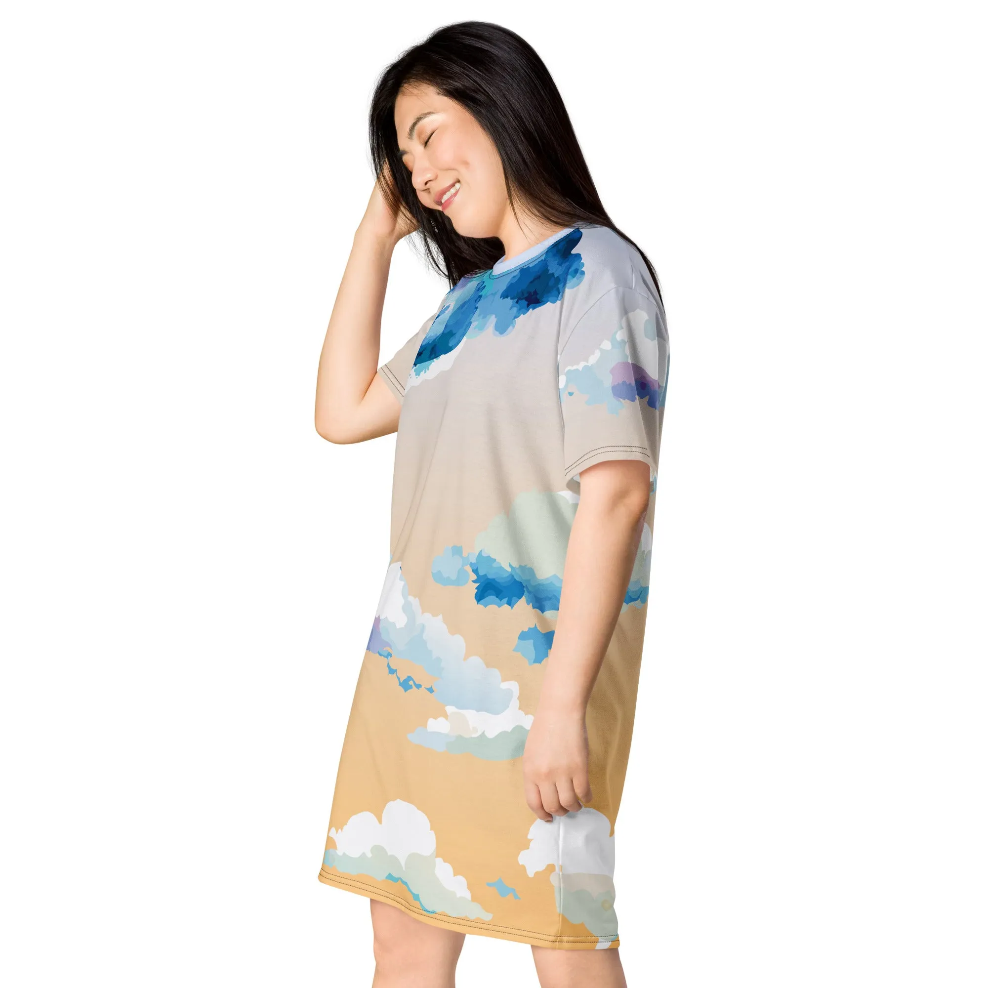 Pastel Clouds T-shirt dress