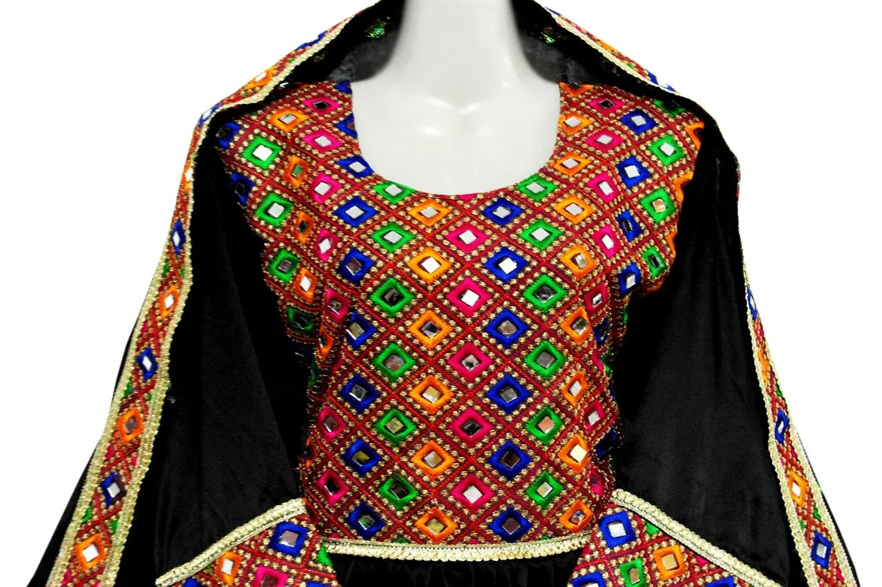 Pathani Dress In Black Color Afghan Clothes High Low Design