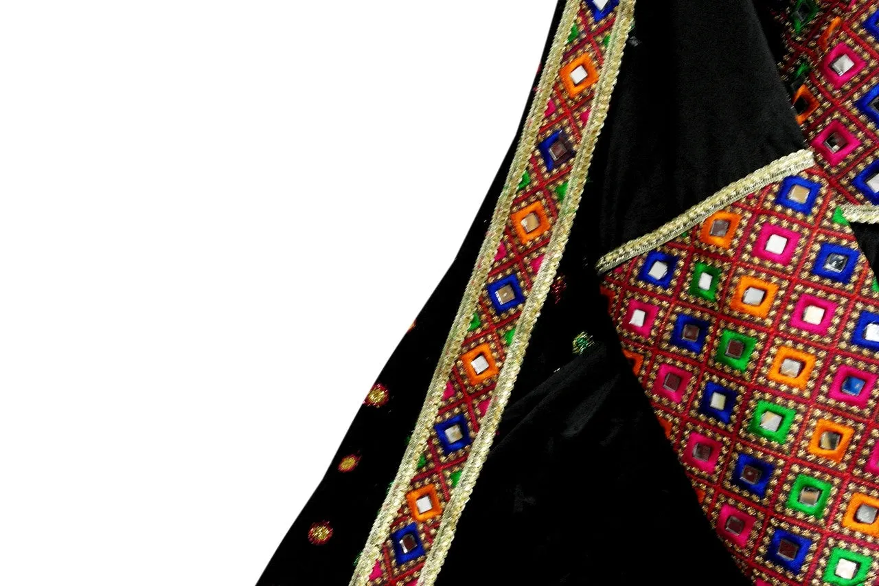 Pathani Dress In Black Color Afghan Clothes High Low Design