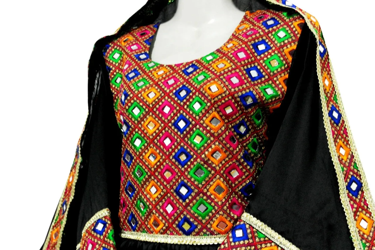 Pathani Dress In Black Color Afghan Clothes High Low Design