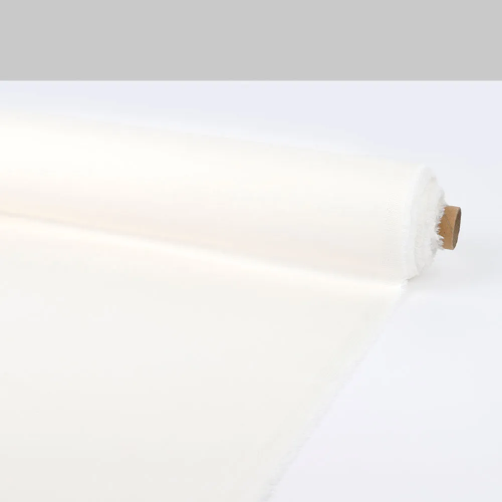 Peached Stretch Cotton / Rayon - Ivory