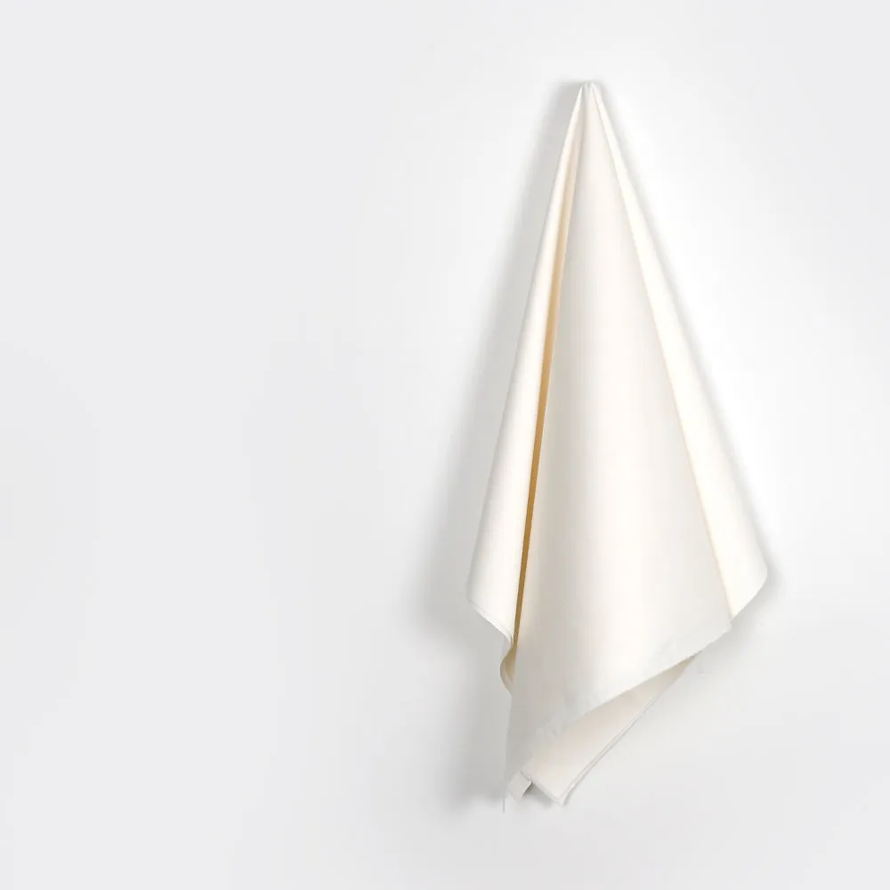 Peached Stretch Cotton Sateen - White