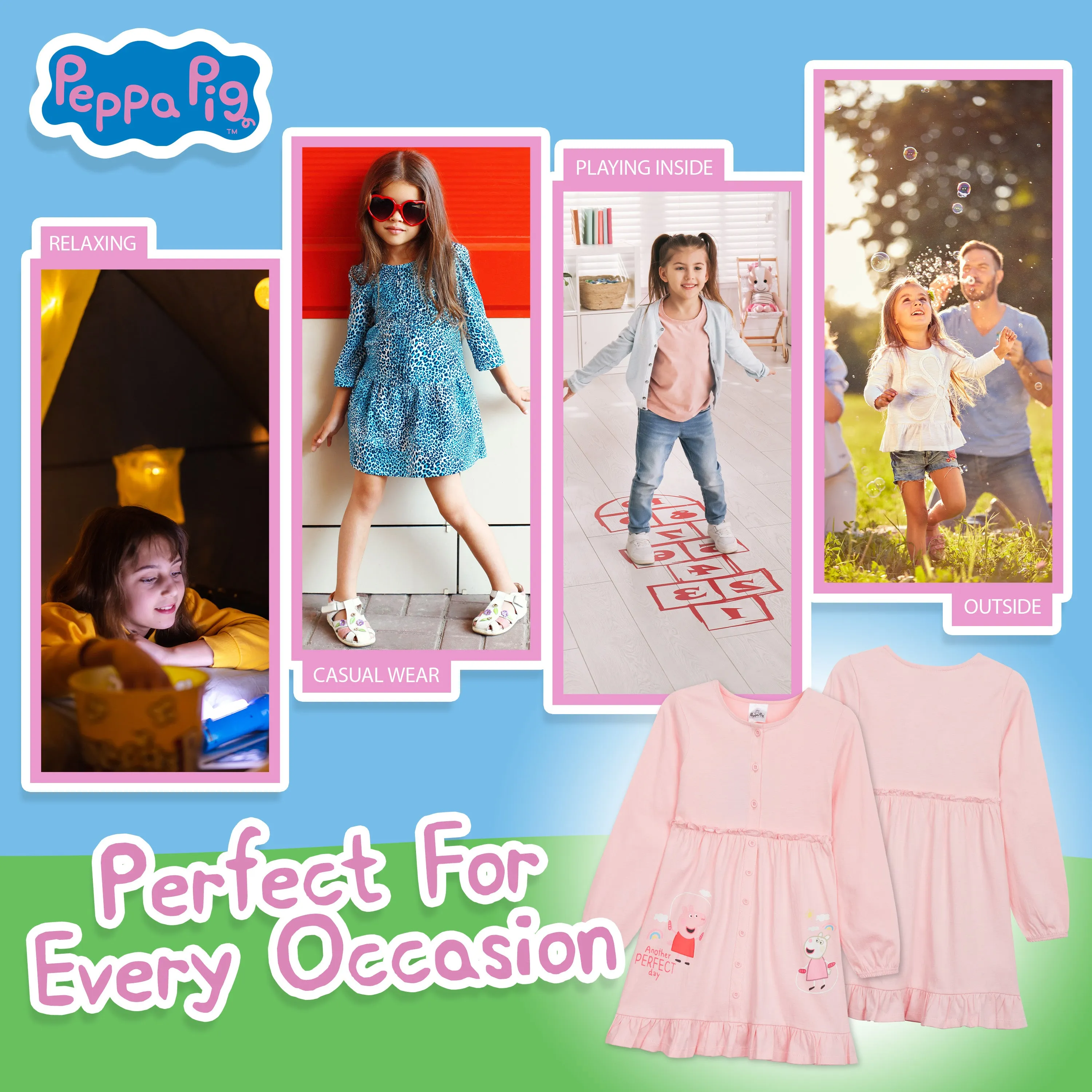 Peppa Pig Girls Dresses, Pink Dress For Girls
