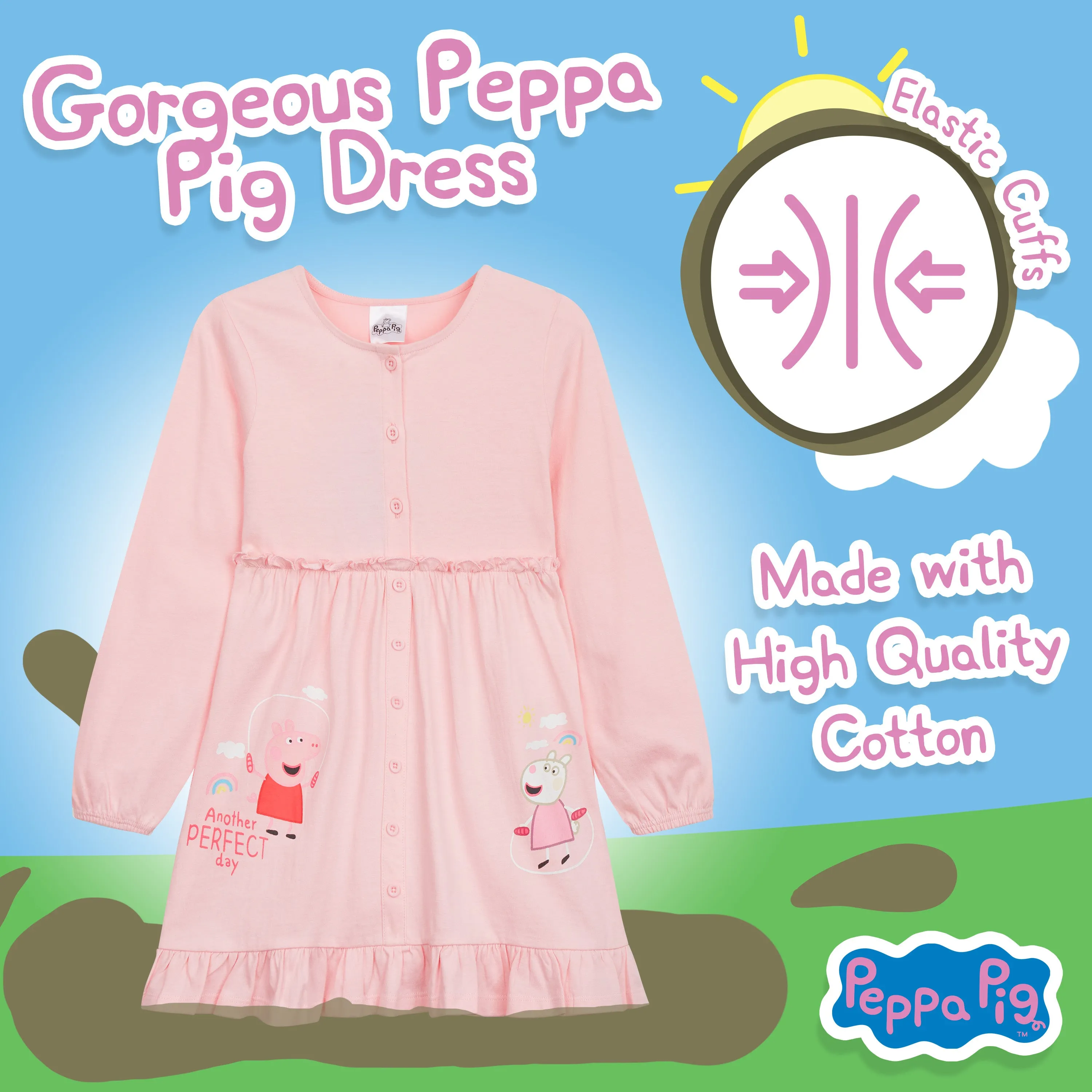 Peppa Pig Girls Dresses, Pink Dress For Girls