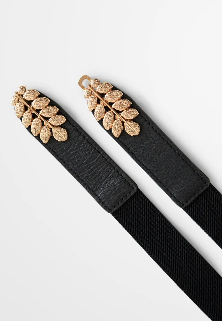 Petal Thin Golden Leaf Cincher Belt