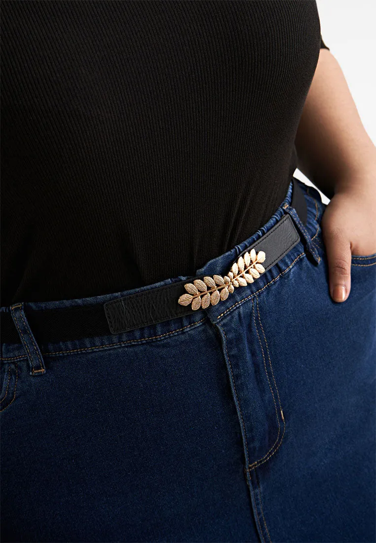 Petal Thin Golden Leaf Cincher Belt