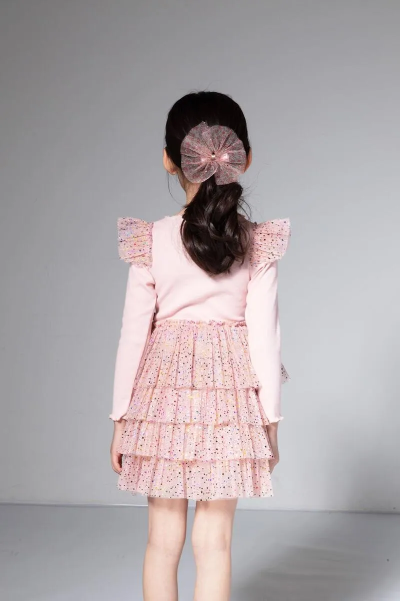 Petite Hailey Frill Layered Tutu Dress - Pink