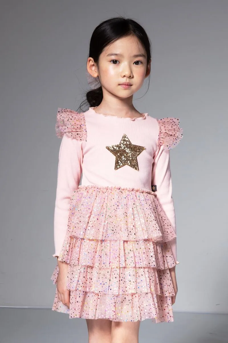Petite Hailey Frill Layered Tutu Dress - Pink