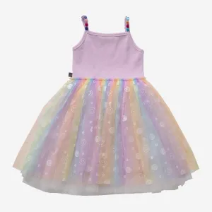 Petite Hailey Shine Smile Tutu Dress - Purple