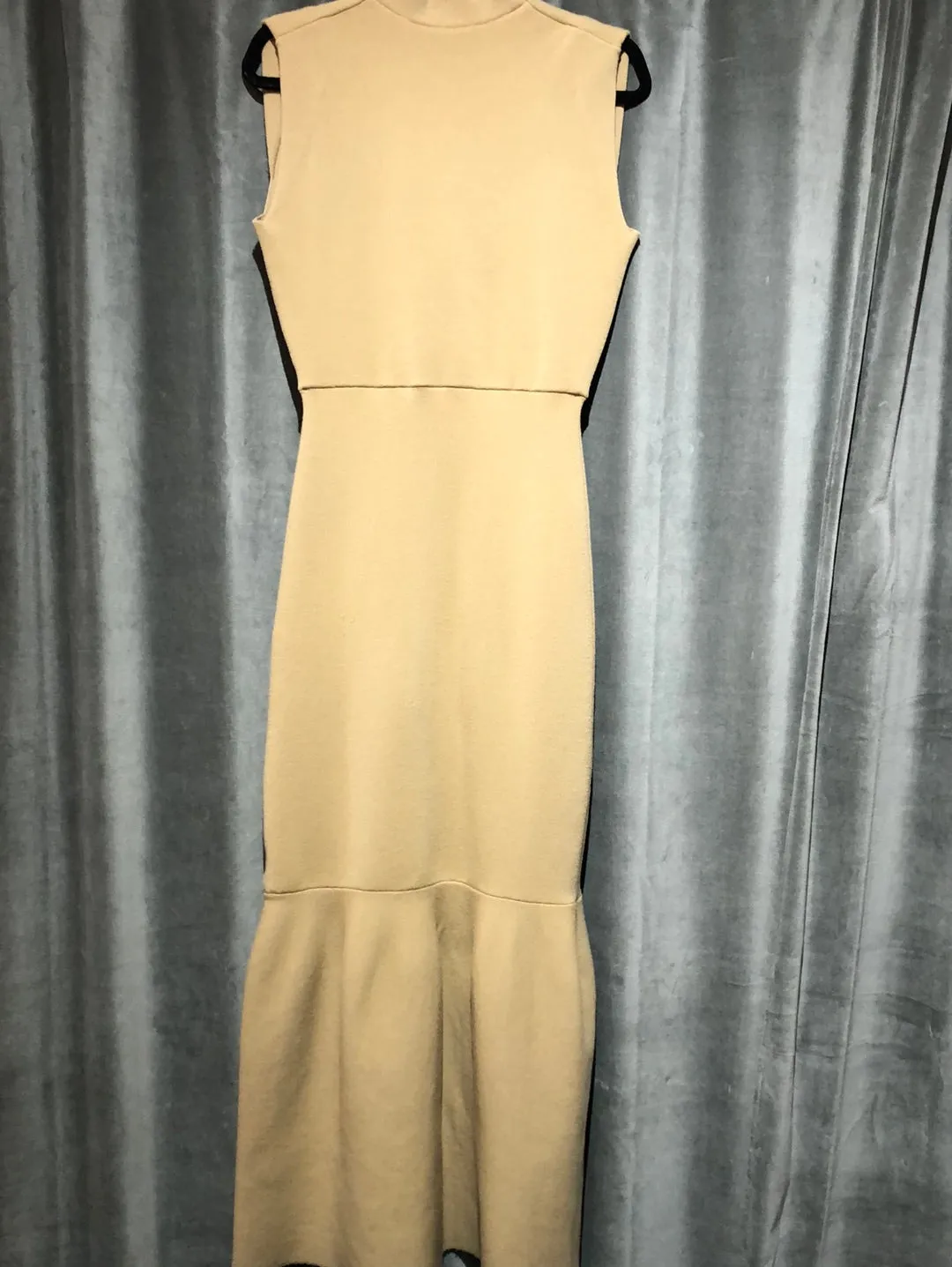 Phillip Lim Camel cowel neck stretch knit gown