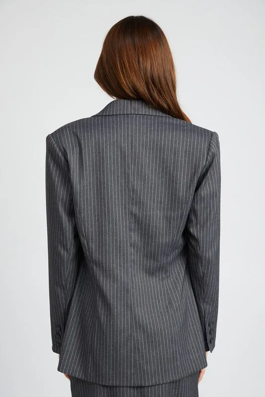 Pin Striped Blazer Jacket