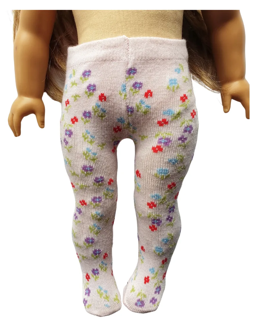 Pink Floral Tights