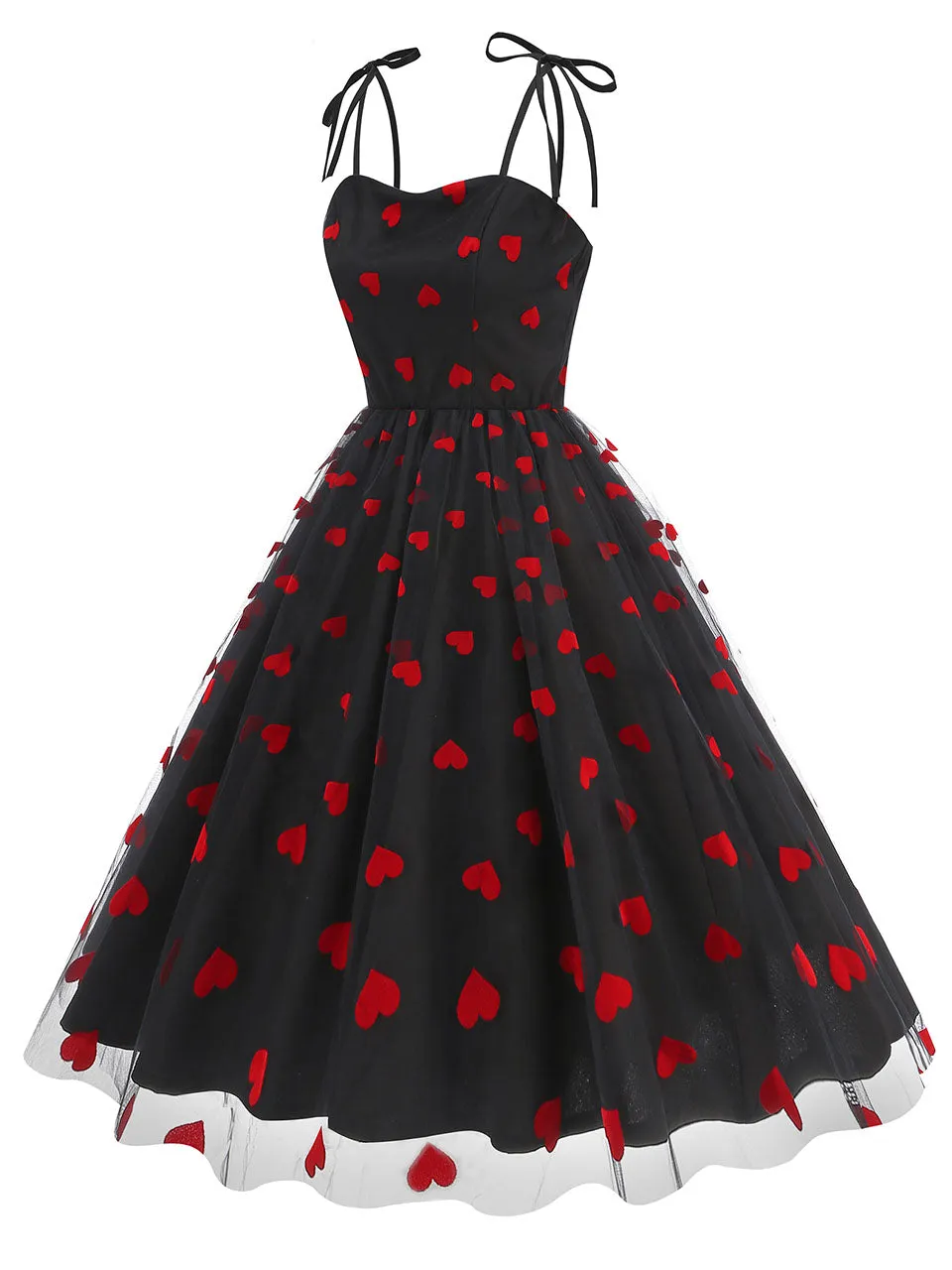 Pink Spaghetti Strap Sweet Heart Swing 1950S Vintage Dress
