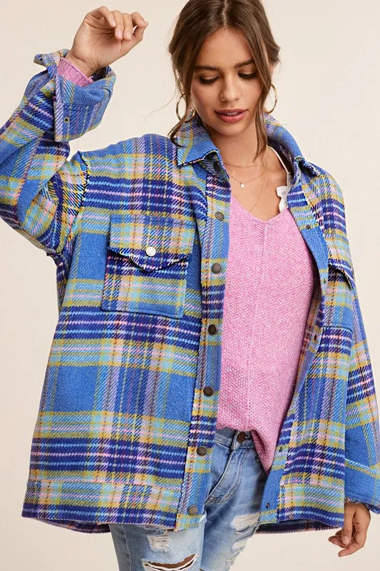 Plaid Button up Shirt Coat