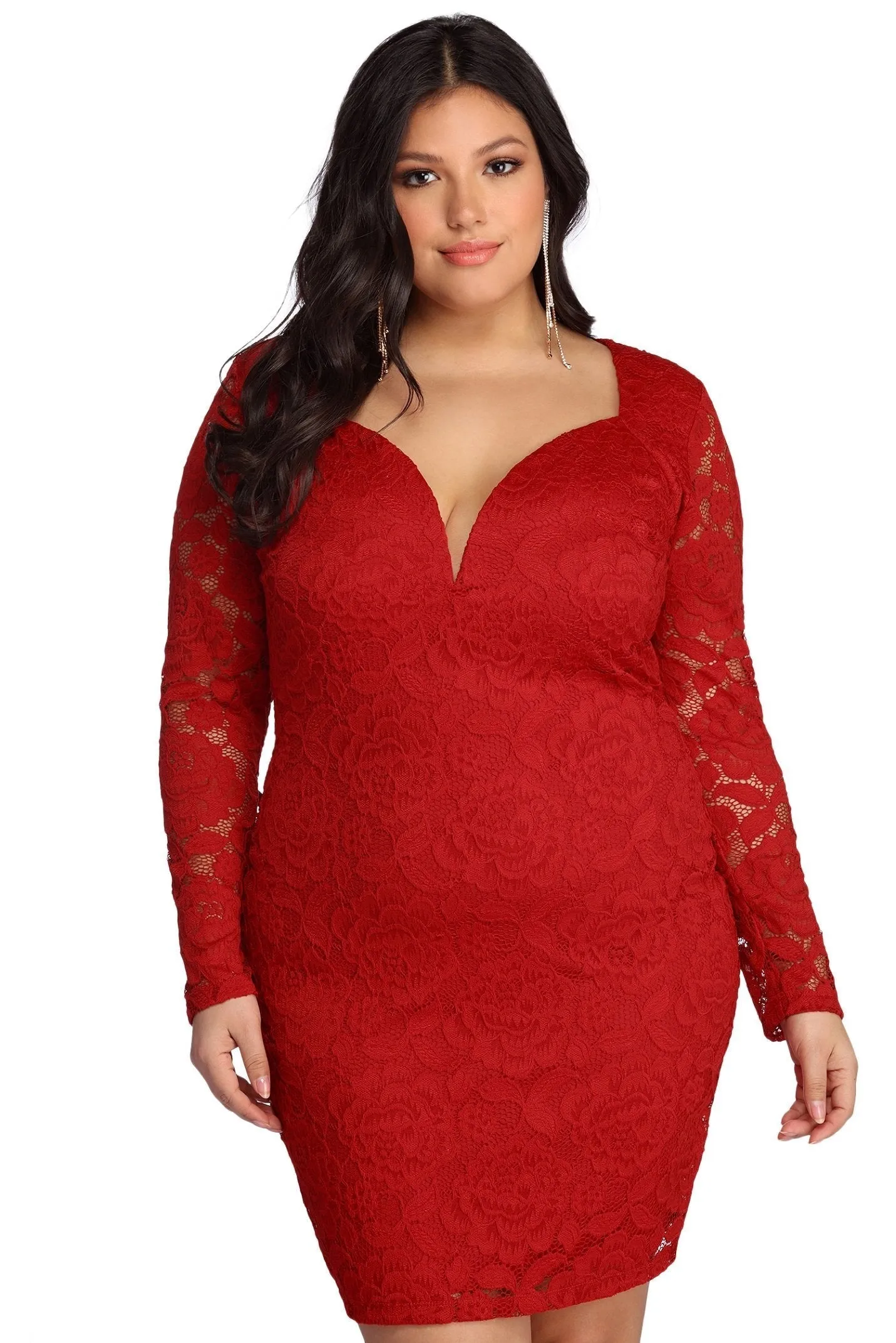 Plus Laced Stylish With Curves Dress