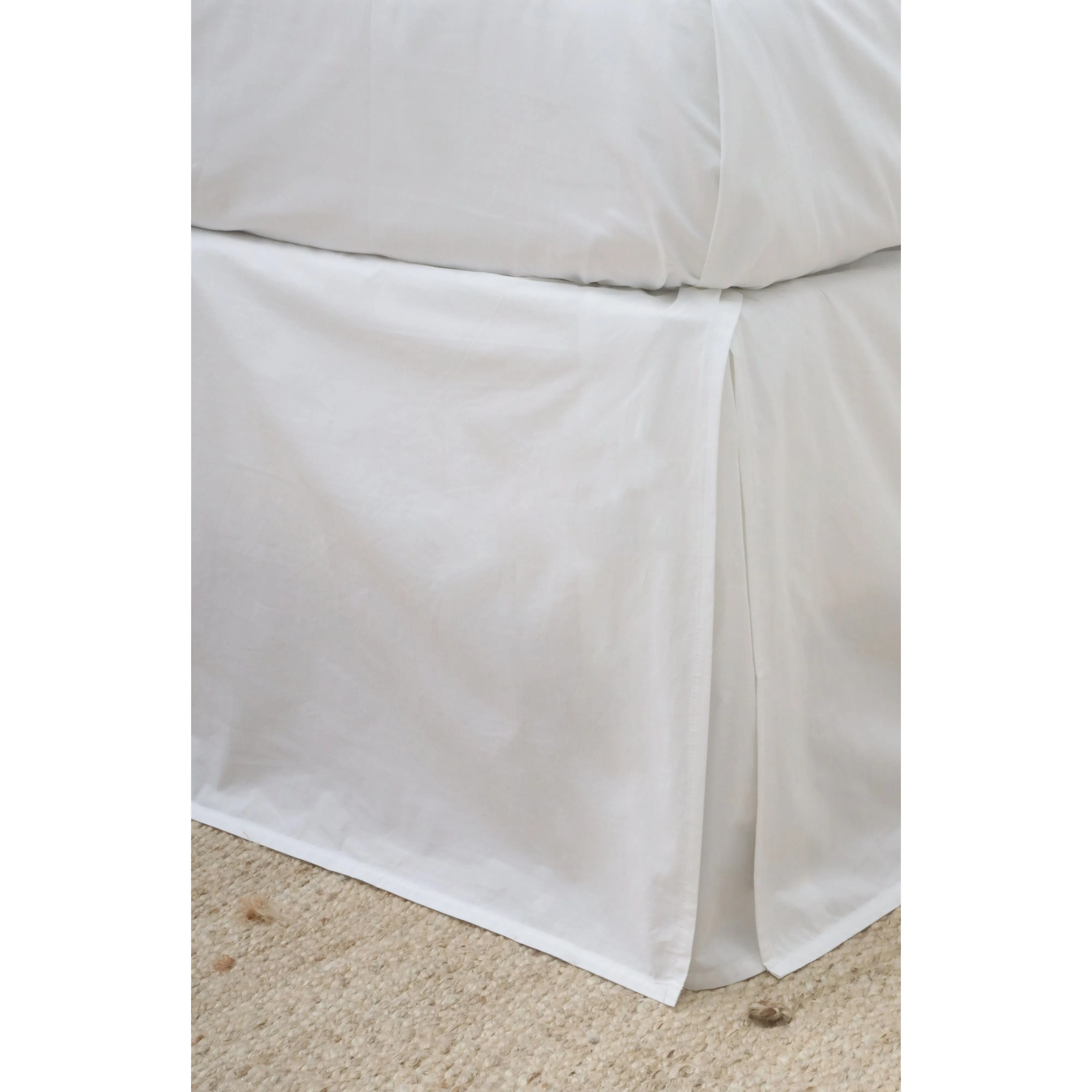 Pom Pom at Home Paneled White Cotton Sateen Bedskirt ~ Available in Twin, Queen and King Sizes