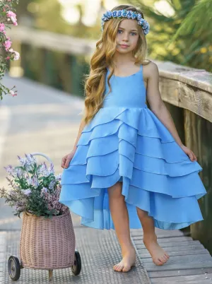 Pretty Petal Blues Tiered Dress