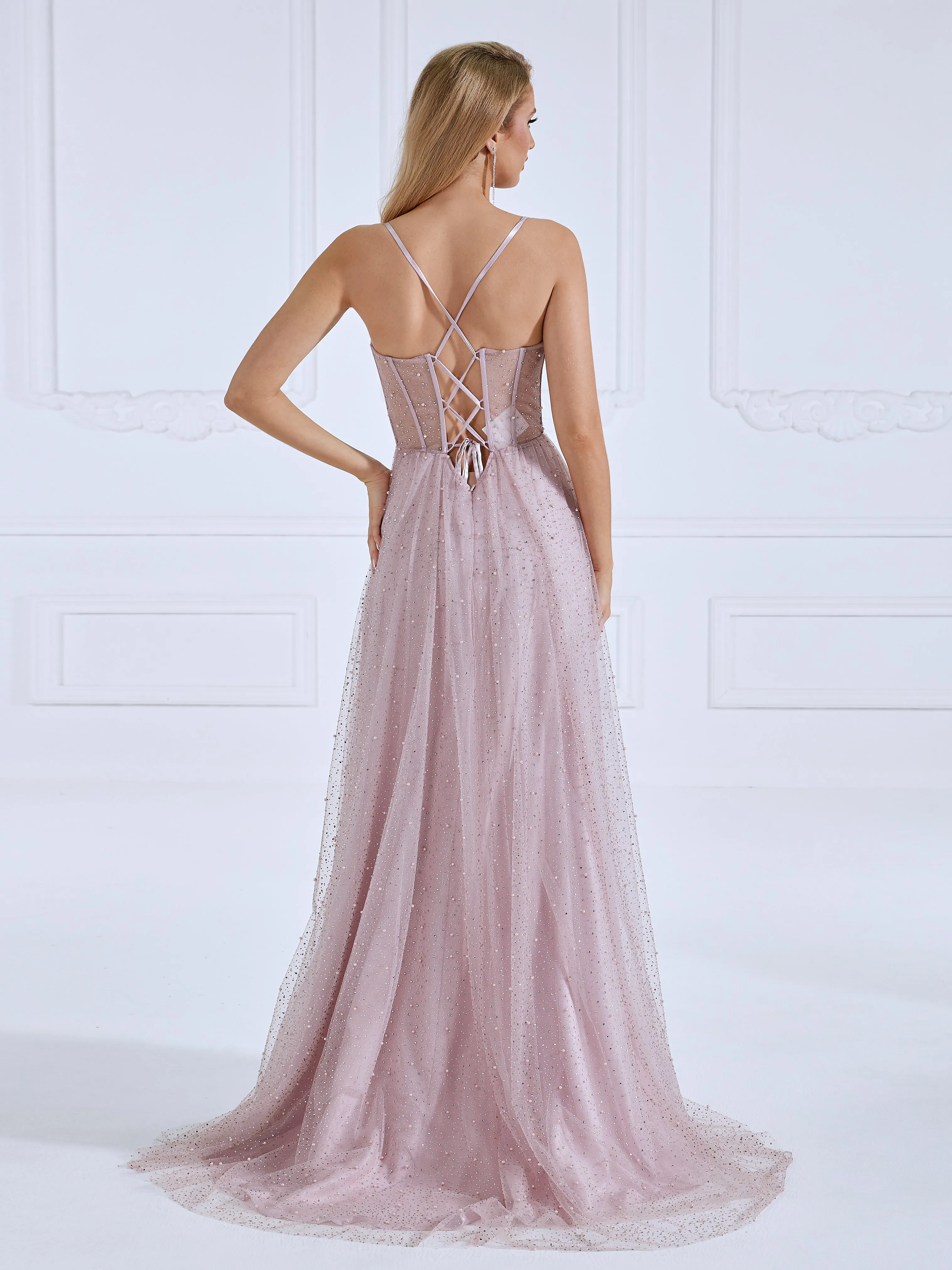 Princess Glitter-Pearls Sweetheart Ball Gown #17816
