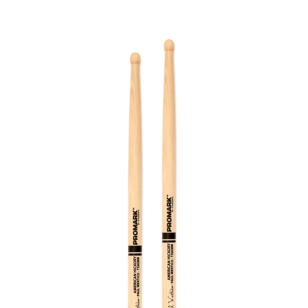 Promark TX808W Hickory 808 Paul Wertico Drumsticks, Wood Tip