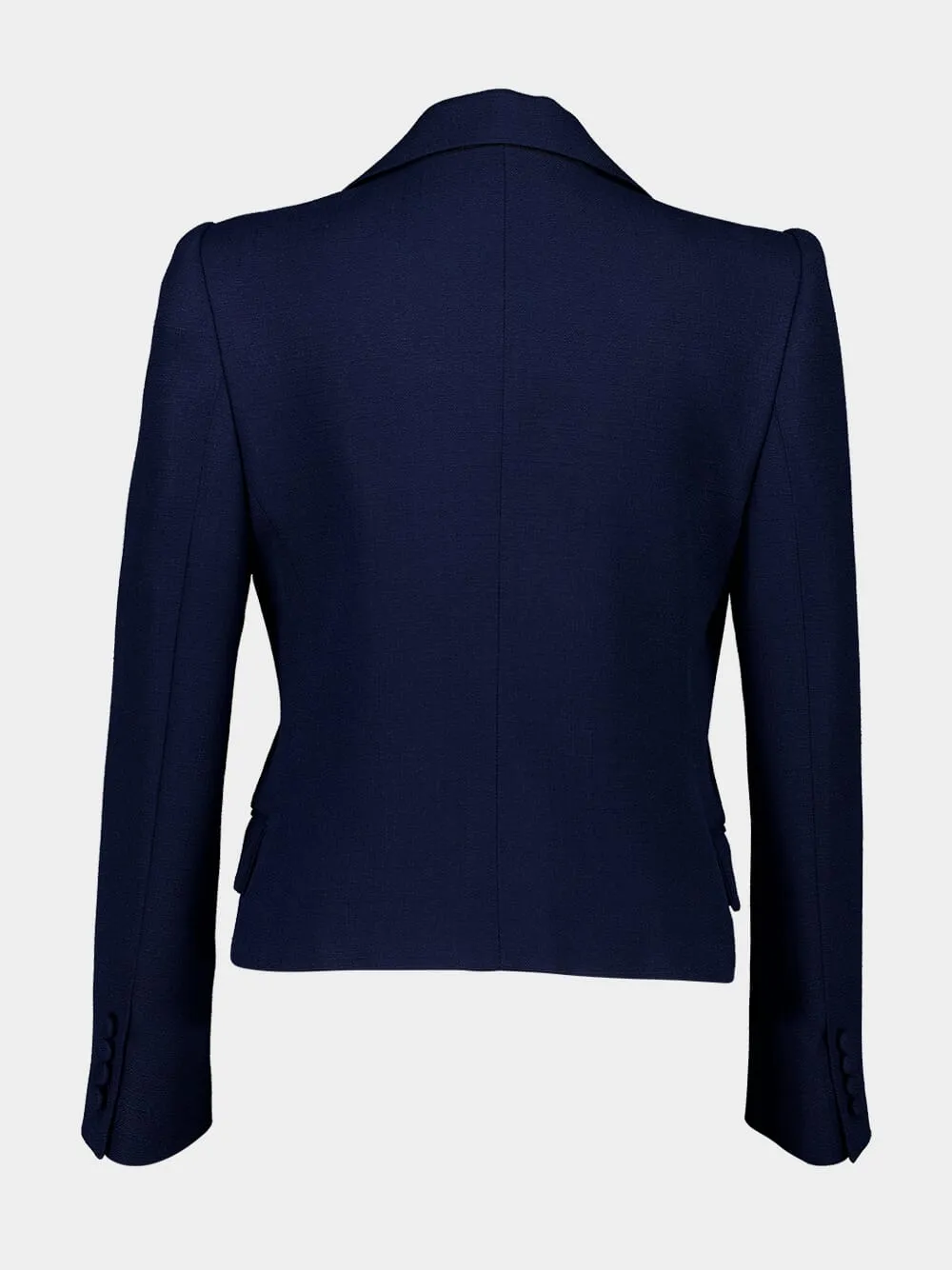 Provence Blue Viscose Jacket with Bow