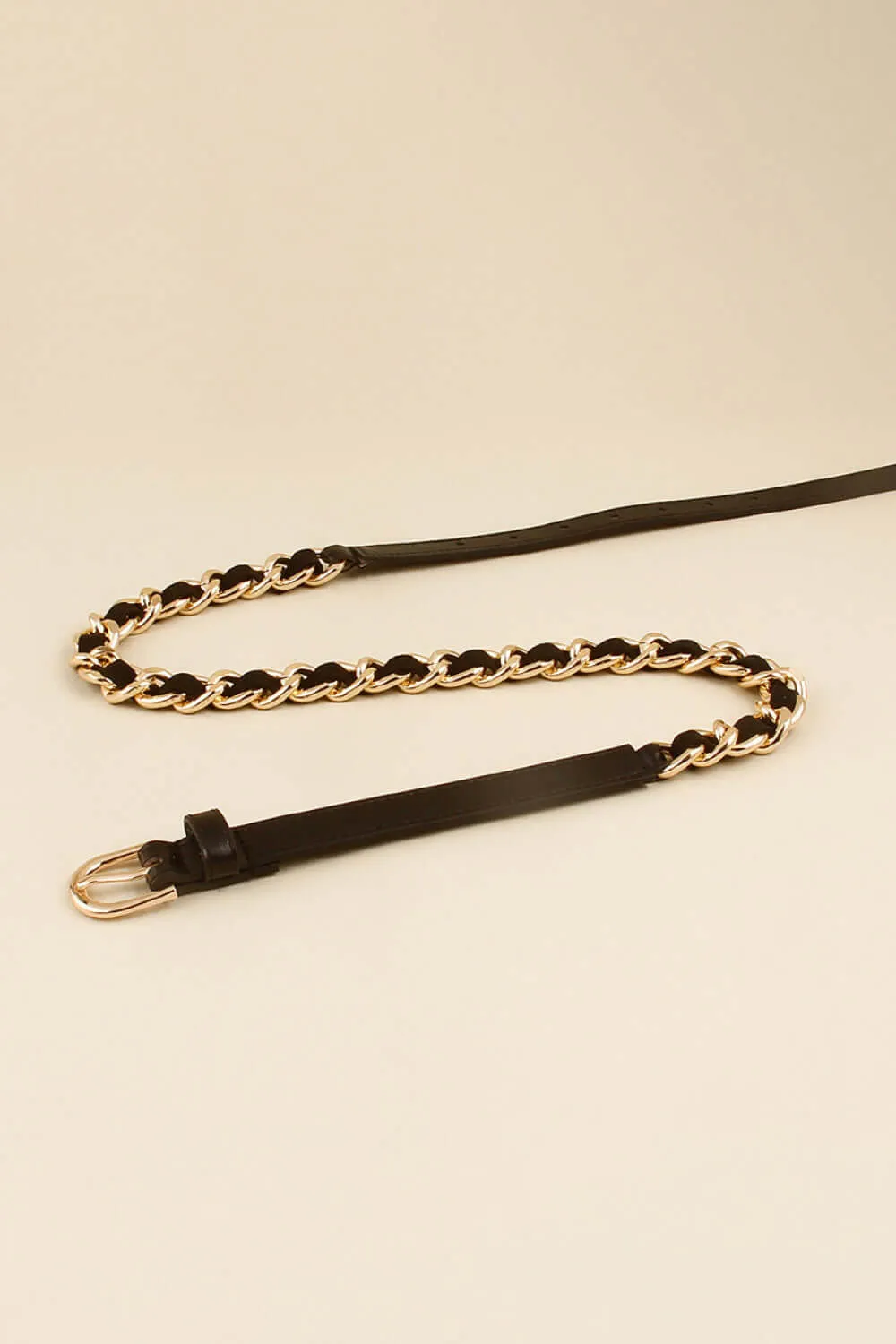PU Chain Skinny Belt – Bold and Trendy Fashion