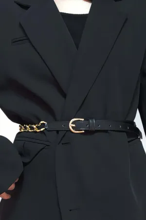 PU Chain Skinny Belt – Bold and Trendy Fashion