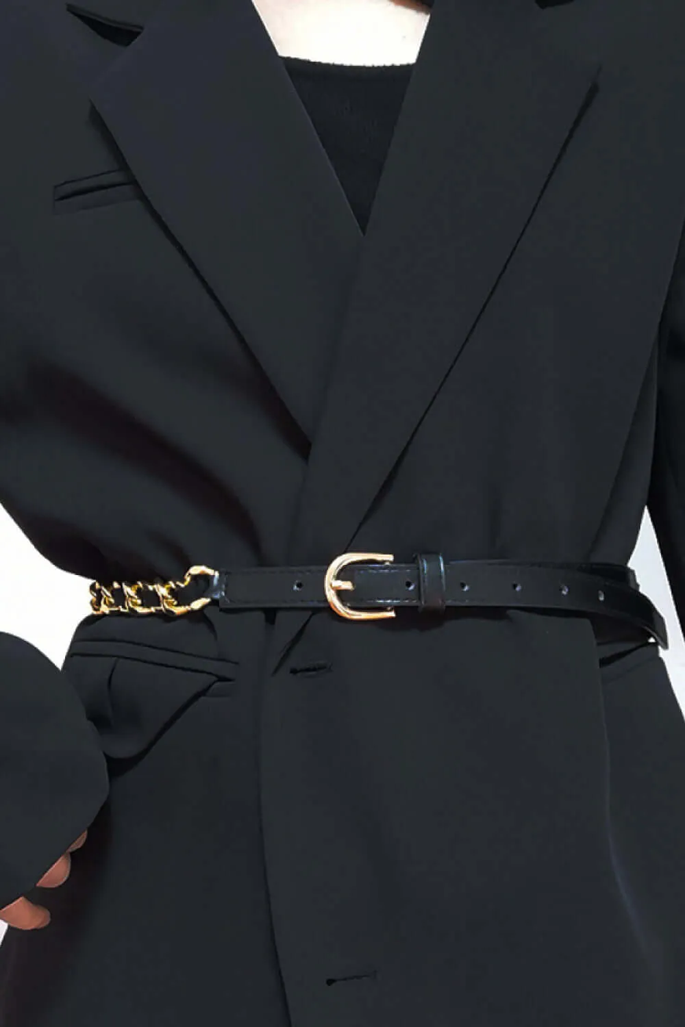 PU Chain Skinny Belt – Bold and Trendy Fashion