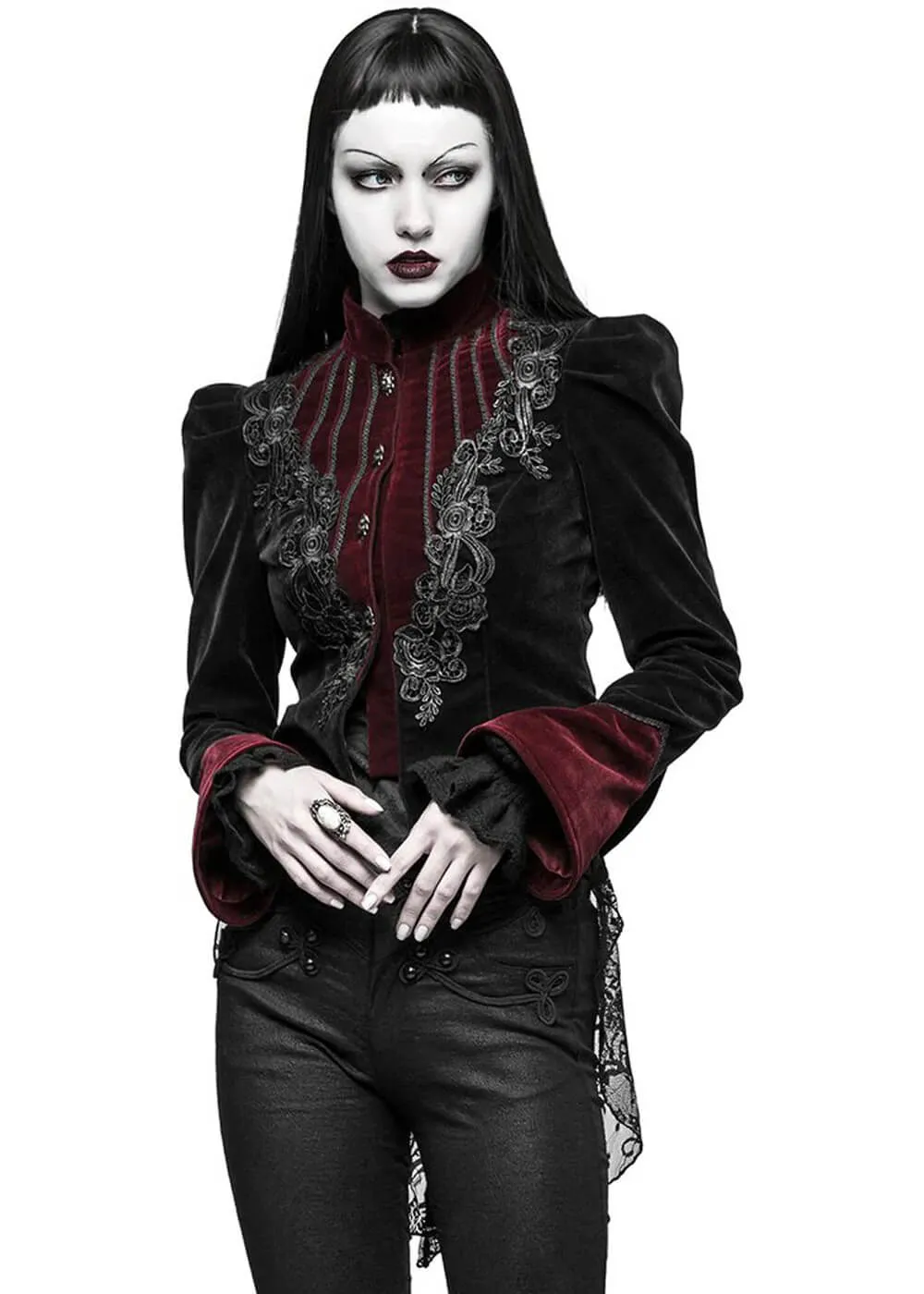 Punk Rave Crimson Peak Jasje Zwart Rood