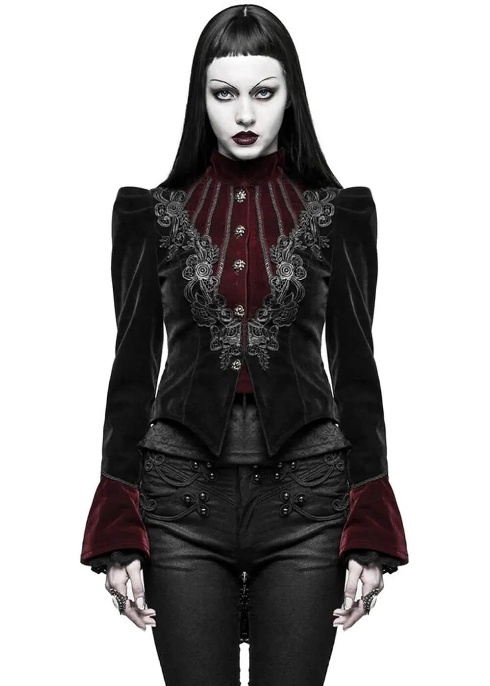 Punk Rave Crimson Peak Jasje Zwart Rood