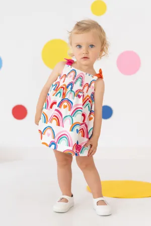 "Astrid" Rainbow Print Dress