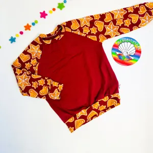 Ready To Ship 7-8Y Christmas Gingerbread Sweatshirt