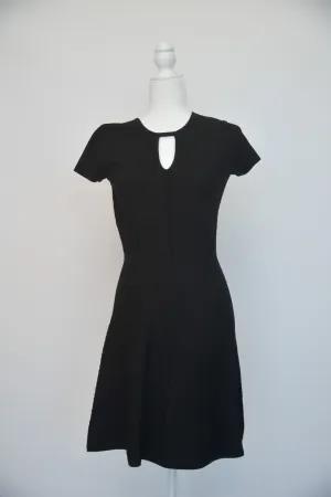 Rebecca Taylor Black Short Sleeve Stretch Dress