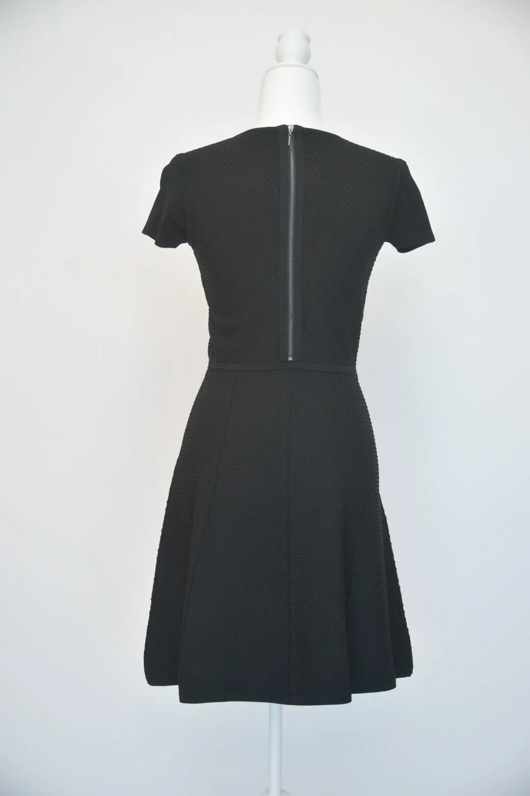 Rebecca Taylor Black Short Sleeve Stretch Dress