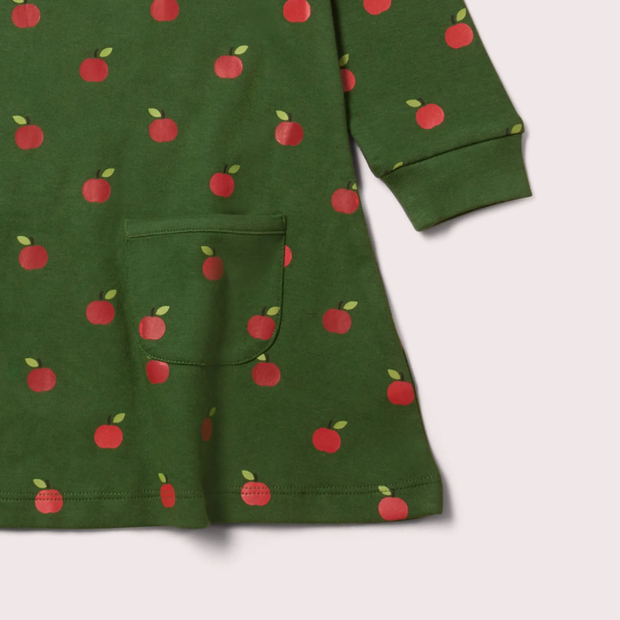 Red Apples Raglan Sleeve Snuggle Pocket Dress