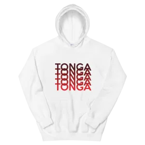 Red Tonga Repeat *ADULT HOODIE*