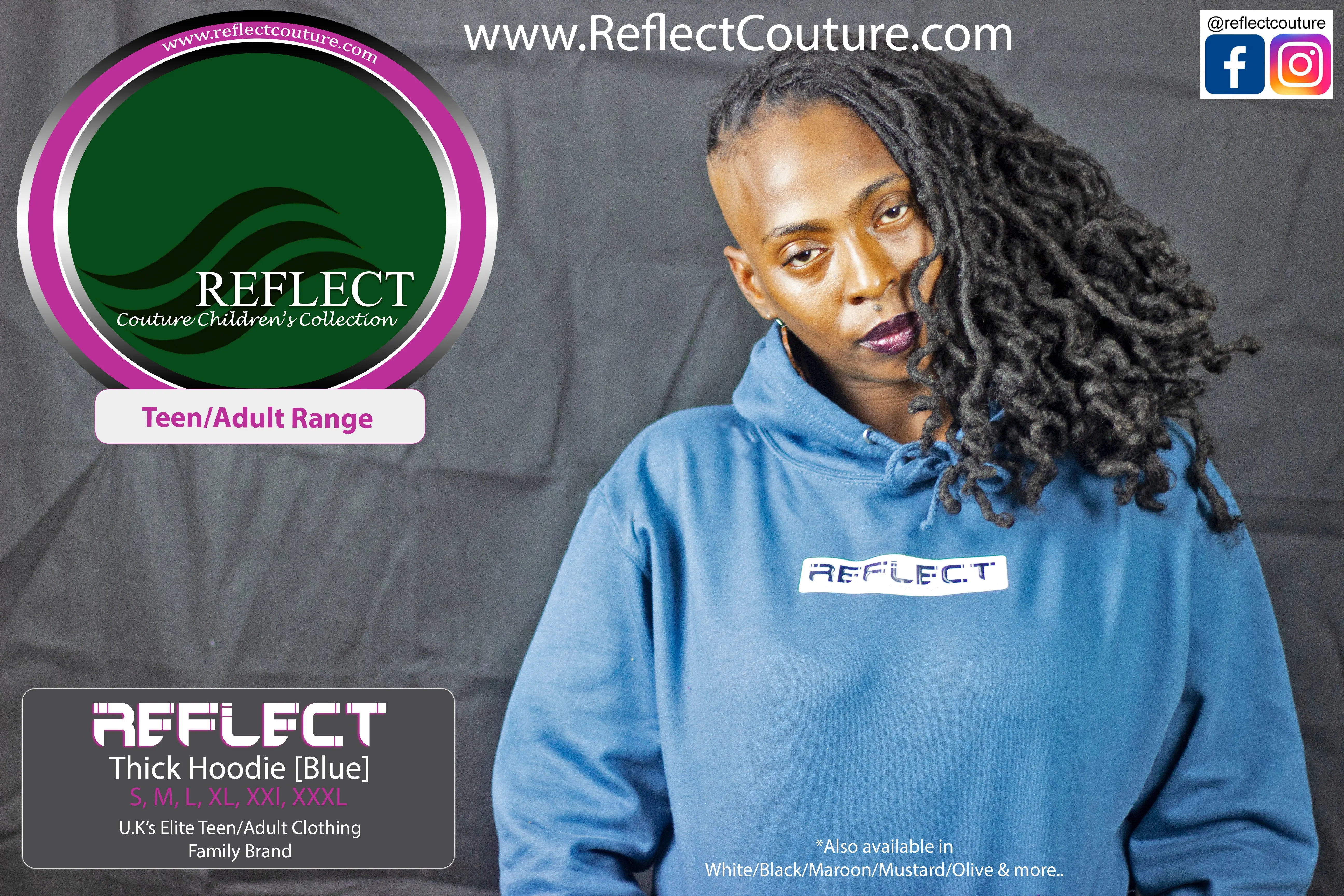 REFLECT Hoodie BLUE [Adult/Teen]