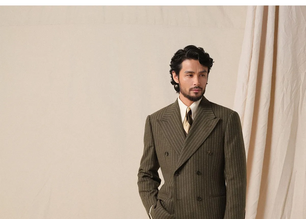 Retro 1930s Pinstripe Suit