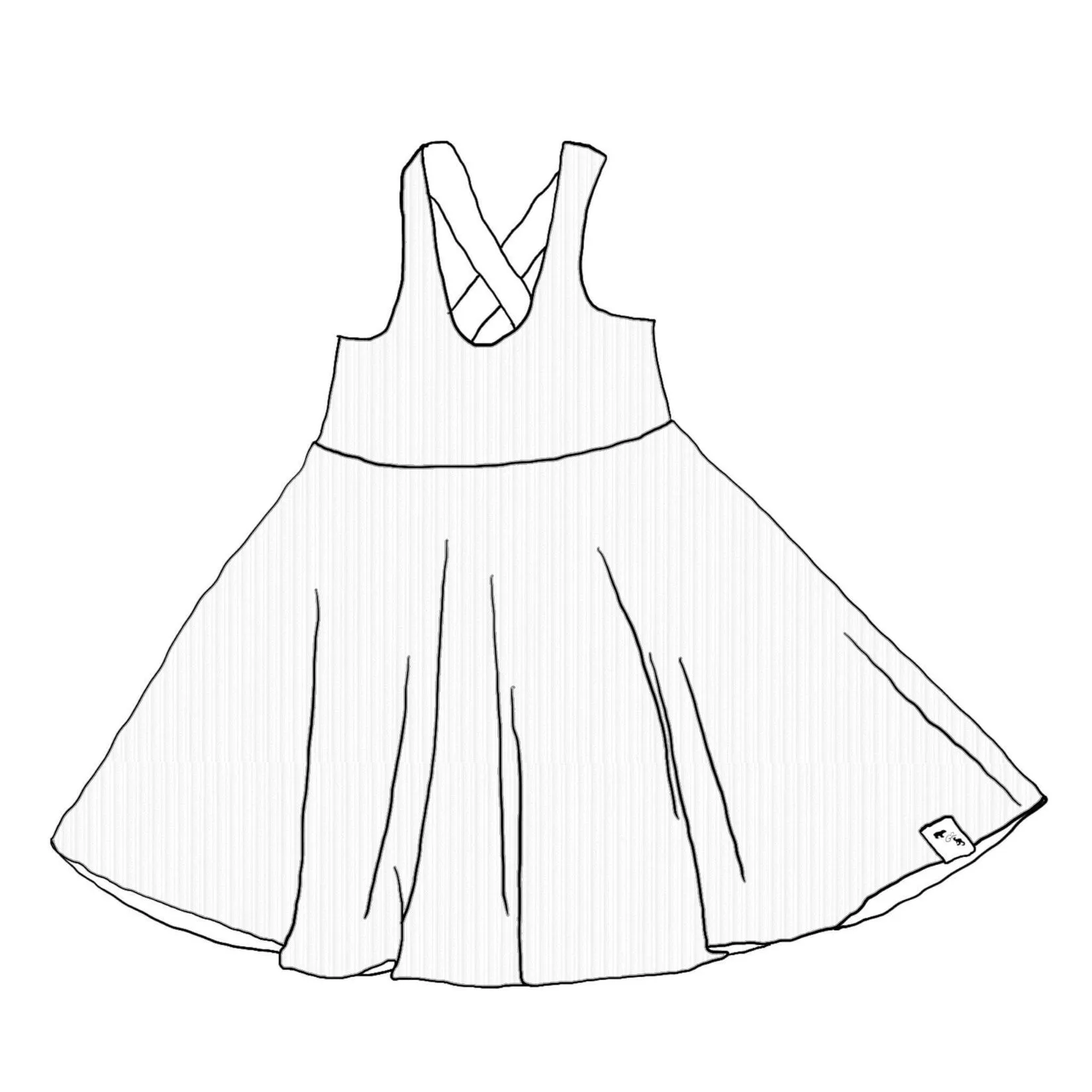 RIB KNIT - Indy Pinafore Dress