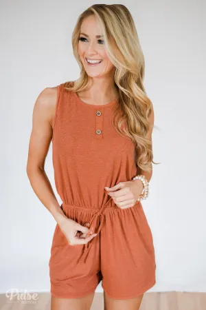 Roadtrip Ready Romper- Orange
