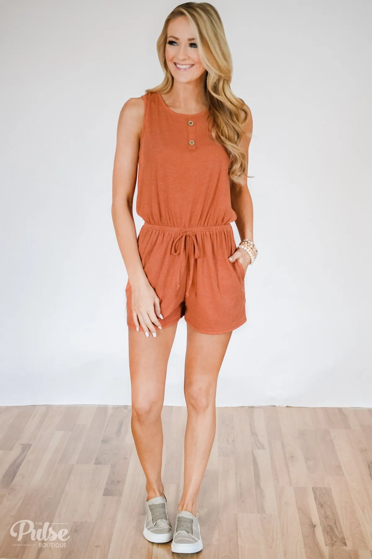 Roadtrip Ready Romper- Orange