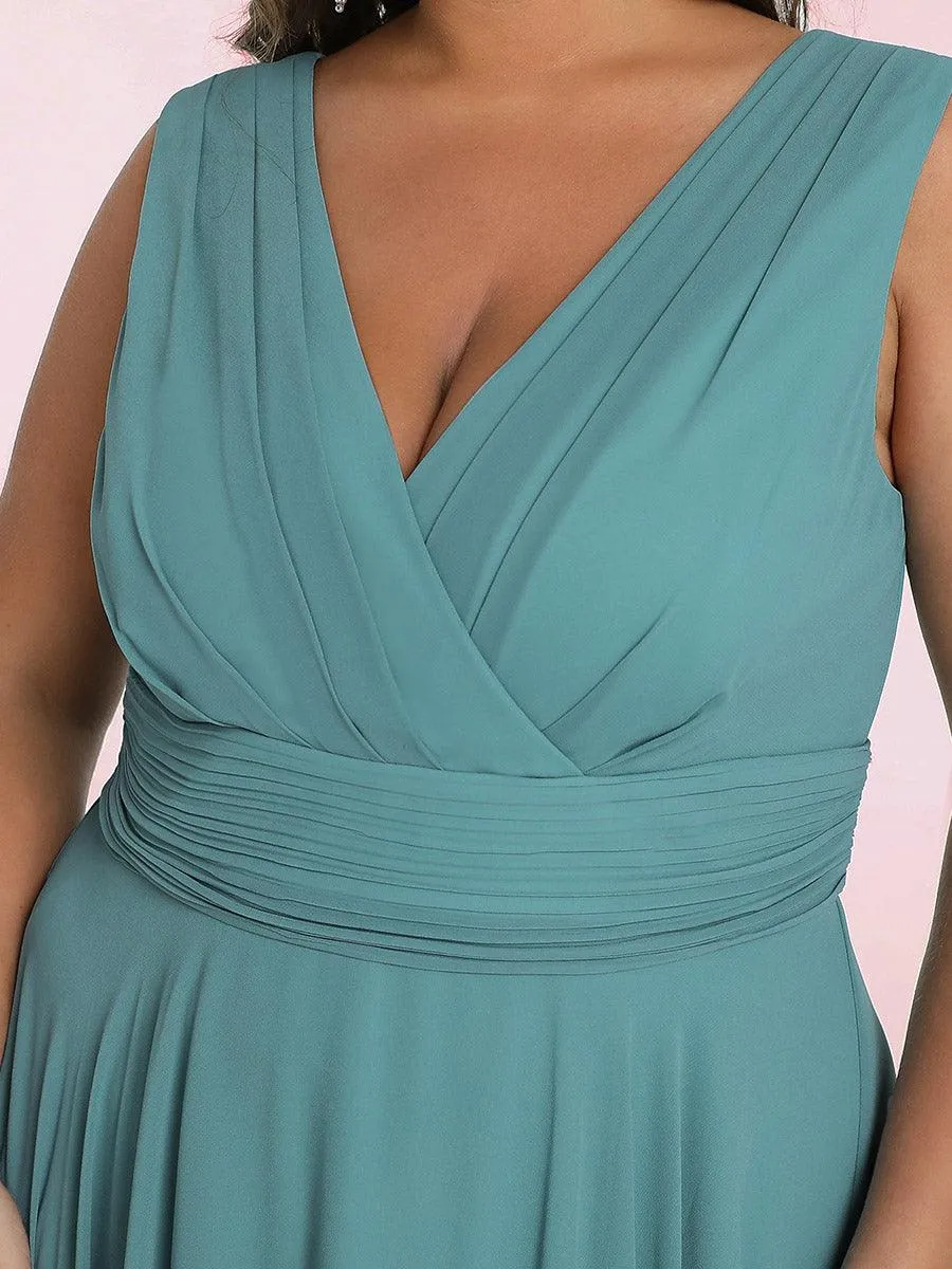 Robe de demoiselle d'honneur en mousseline de soie longueur genou avec ourlet irrégulier