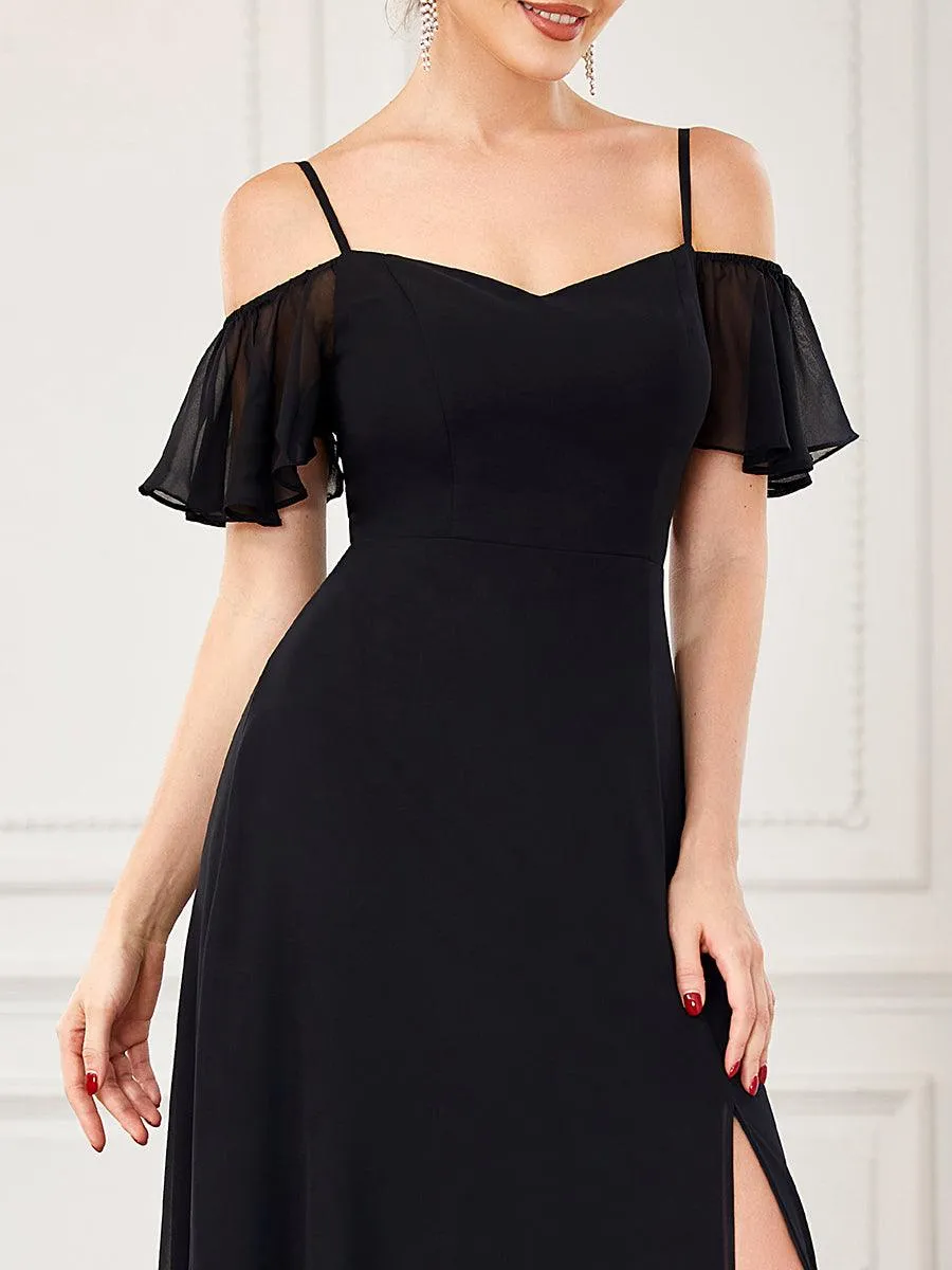 Robe de soirée Fendue à épaules dénudées Encolure en V
