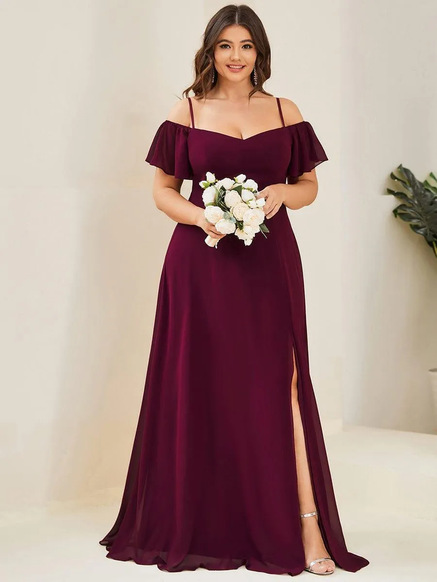 Robe de soirée Fendue à épaules dénudées Encolure en V