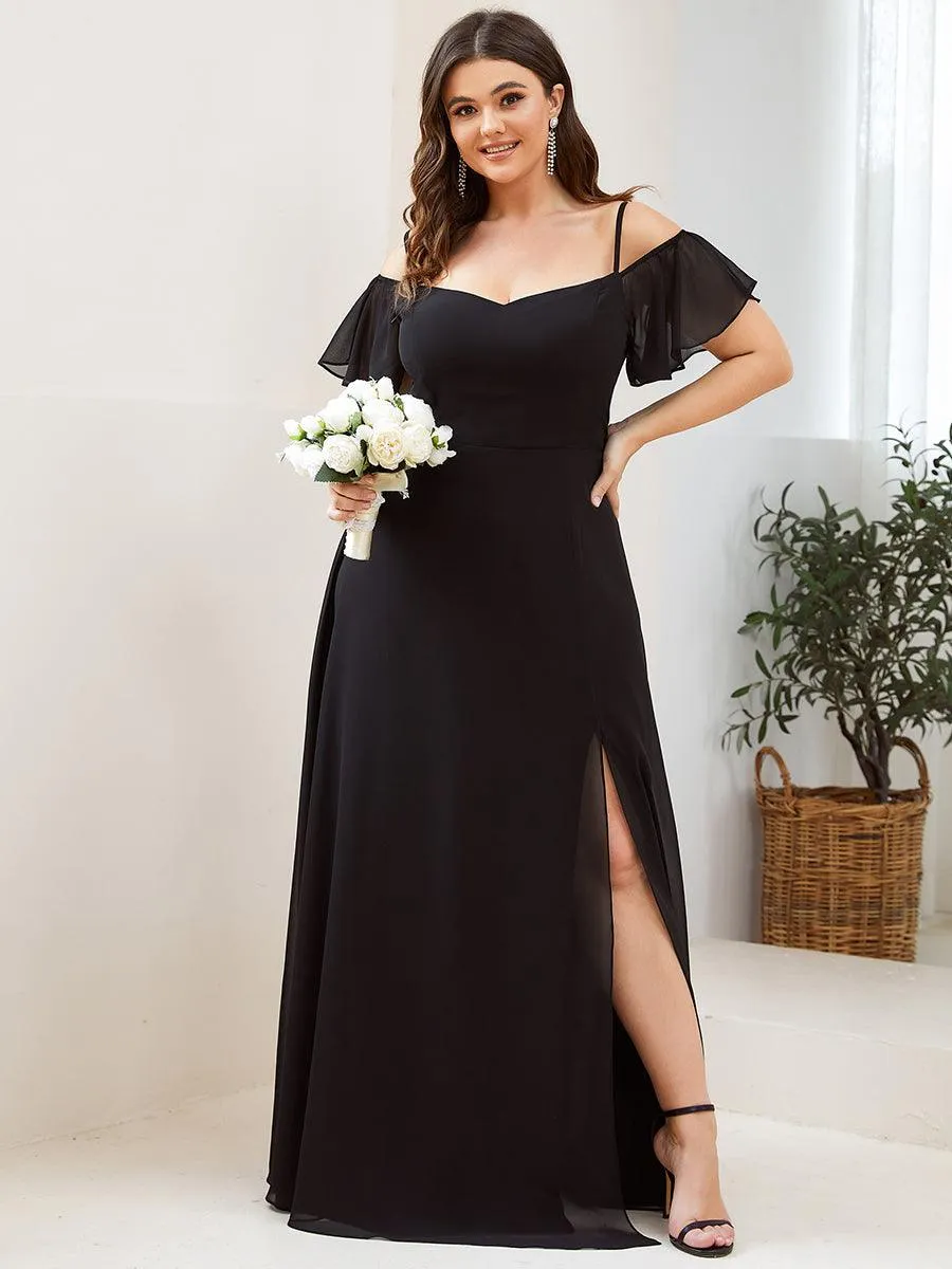 Robe de soirée Fendue à épaules dénudées Encolure en V