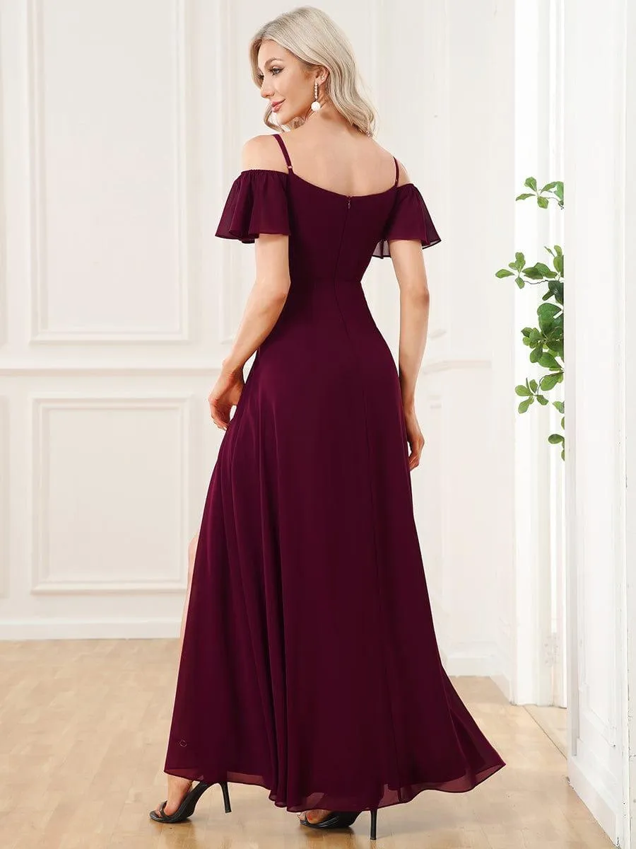 Robe de soirée Fendue à épaules dénudées Encolure en V