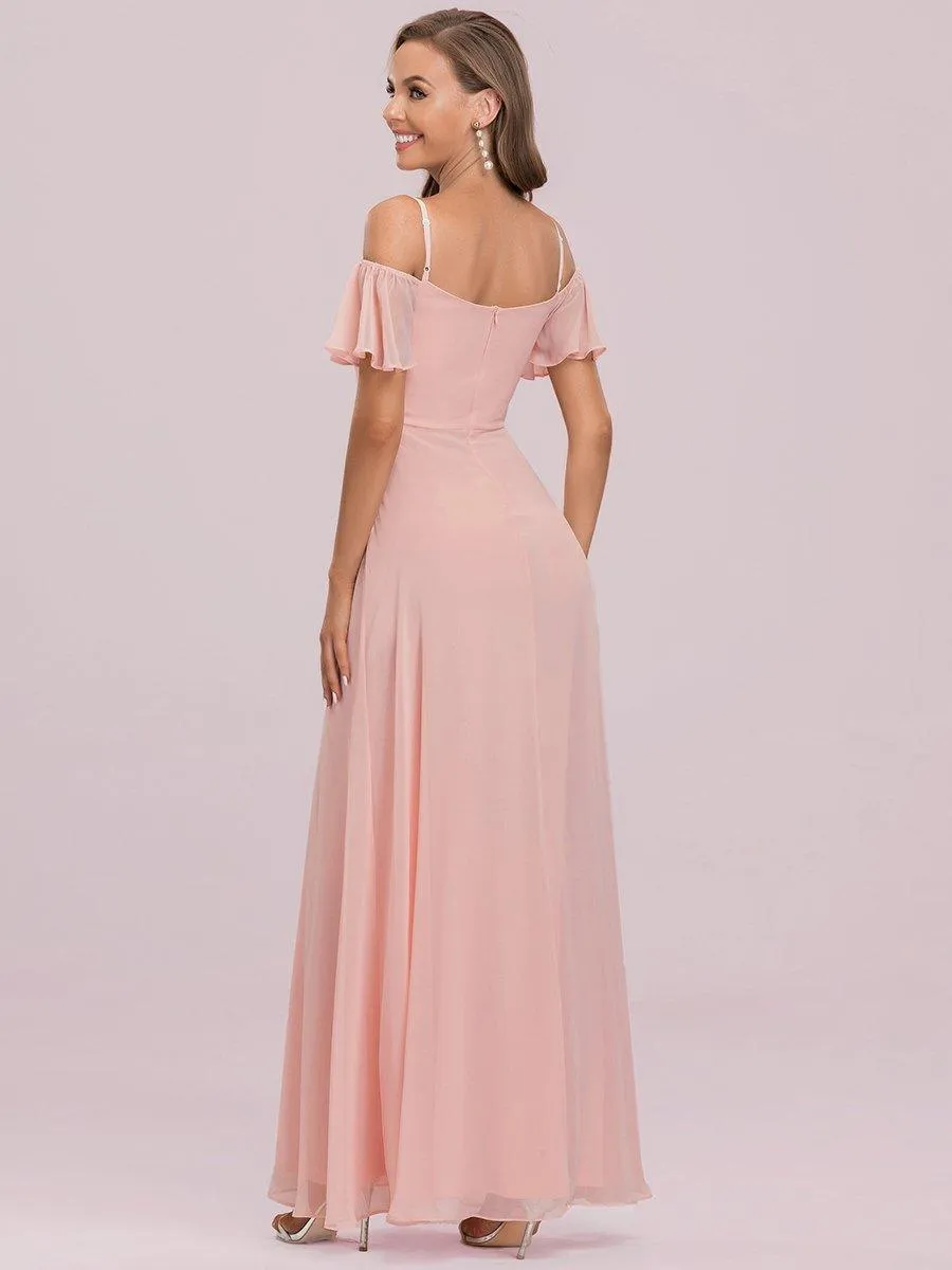 Robe de soirée Fendue à épaules dénudées Encolure en V